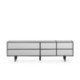 MUEBLE TV 180x45x55 MADERA/METAL NEGRO/ESPEJO