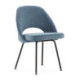 SILLA 54x58x80 METAL NEGRO/TELA POLIESTER AZUL