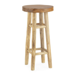 TABURETE 30x30x80 MADERA DE TECA NATURAL