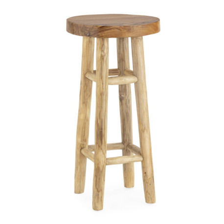 TABURETE 30x30x80 MADERA DE TECA NATURAL