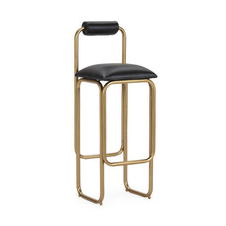 TABURETE 38x38x107 METAL DORADO