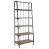 LIBRERO ESTILO INDUSTRIAL HIERRO DESGASTAO BALDAS MADERA ACACIA