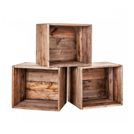 SET DE 3 CAJA RECTANGULAR MADERA MAHOGANI PINO ACACIA MANGO RECICLADO